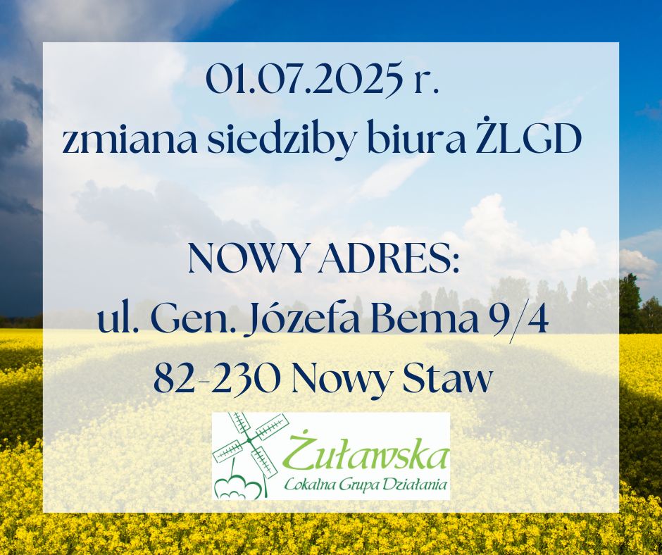 Zmiana siedziby biura LGD